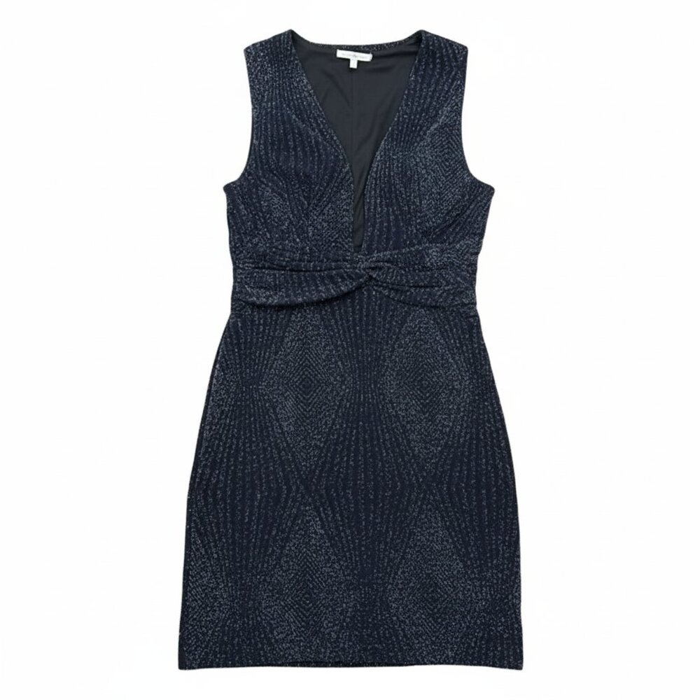 Charlotte Russe Navy Blue Shimmering Sleeveless Party Dress - medium